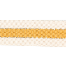 30mm Striped Webbing w/Metallic-Mustard 1124-30-042