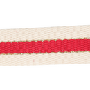 30mm Striped Webbing w/Metallic-Red 1124-30-008