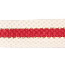30mm Striped Webbing w/Metallic-Red 1124-30-072