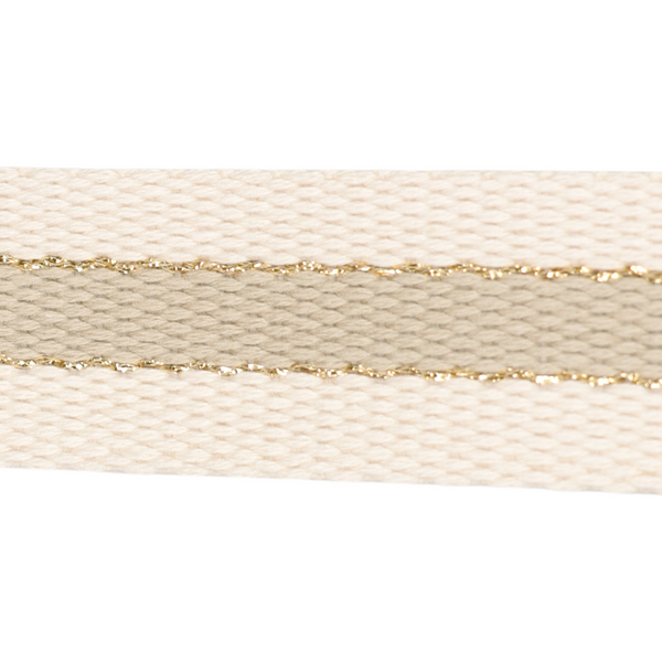 30mm Striped Webbing w/Metallic-Taupe 1124-30-045