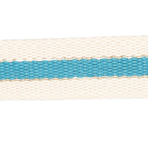 30mm Striped Webbing w/Metallic-Turquoise 1124-30-026