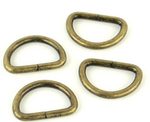 Four D-Rings 3/4"-Antique Brasss STS114A