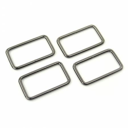4 Rectangle Rings 1.5"Gunmetal