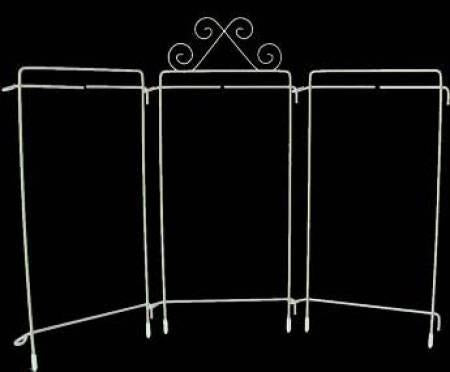 4in x 9in Table Top Tri-Stand Hanger White 87297