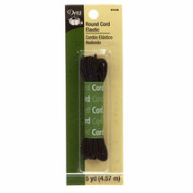 Black Round Cord Elastic 5yds - 934B