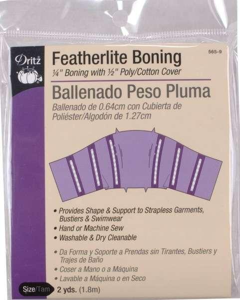 Boning Featherlite 1/2in x 2yds White 565