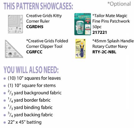 Maple Leaf Runner Pattern  CLPCVB018