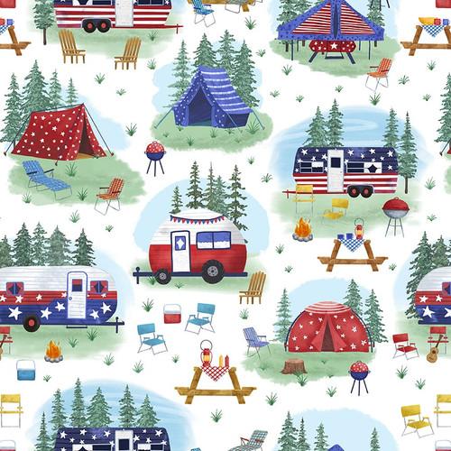 Camp USA-Camping Scenes White B-3061-01