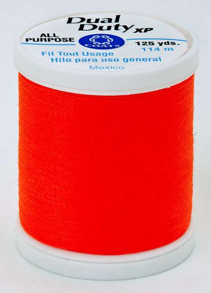 Coats Dual Duty XP Polyester Thread 125yds Neon Orange - S9009278