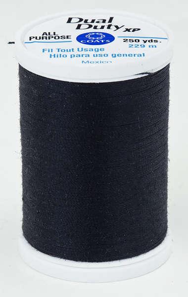 Coats Dual Duty XP Polyester Thread 250yds Black - S9100900