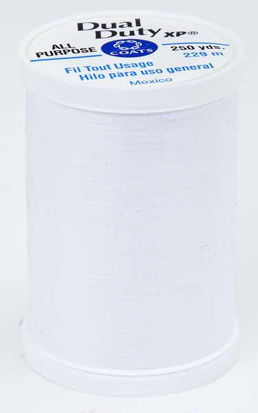 Coats Dual Duty XP Polyester Thread 250yds White - S9100100