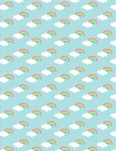Cute Rainbows-Aqua KIDZ-C1148-AQUA