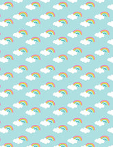 Cute Rainbows-Aqua KIDZ-C1148-AQUA