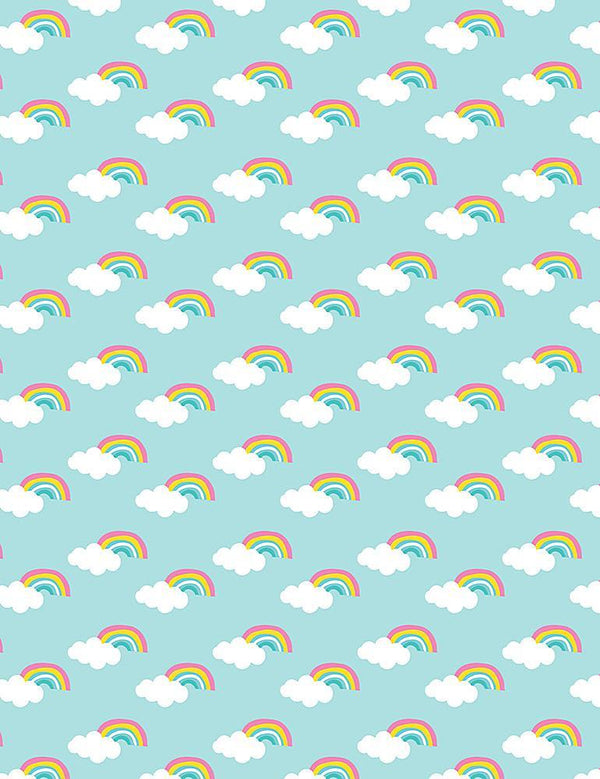 Cute Rainbows-Aqua KIDZ-C1148-AQUA