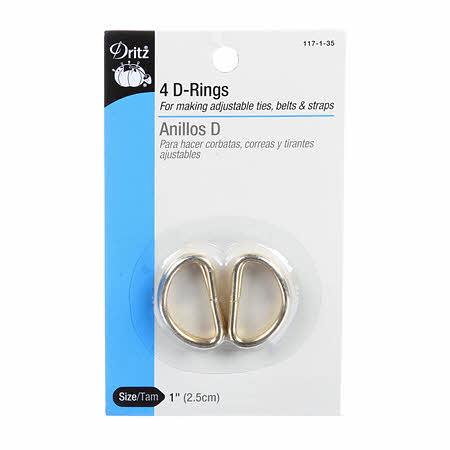 D Ring Gold 1in 4ct - 117-1-35