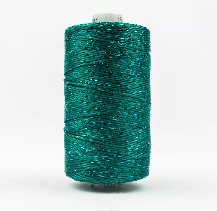 Dazzle 8wt Metallic Thread 183m-Bluegrass Green DZ-941