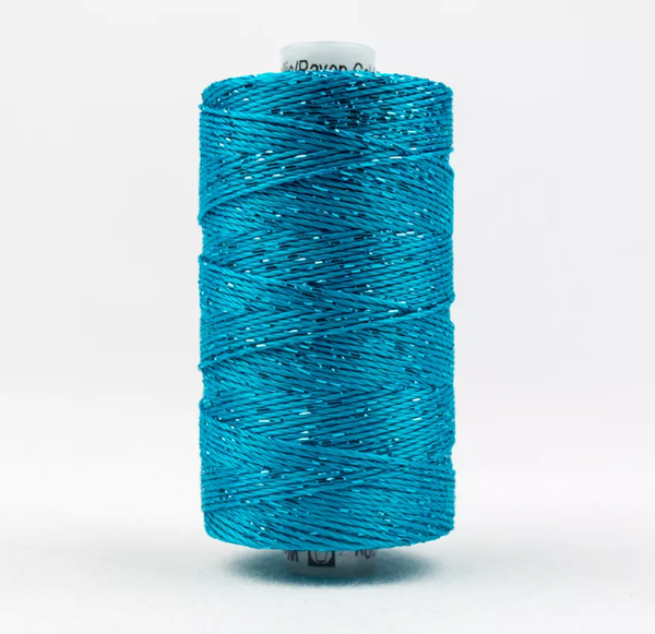 Dazzle 8wt Metallic Thread 183m-Dark Turquoise DZ-538