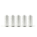 Designer 5 Pack Premium Serger Thread 40wt Polyester DSP5-426 White