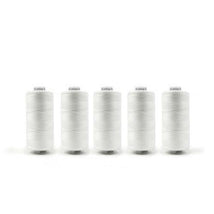Designer 5 Pack Premium Serger Thread 40wt Polyester DSP5-426 White