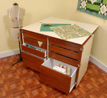 Dingo Teak Kangaroo Sewing Cabinet