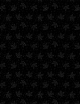 Doodled Leaves HUE-C8188-BLACK