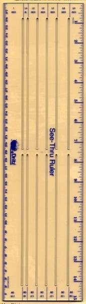 Dressmaker See-Thru Ruler 4inx 15in 621
