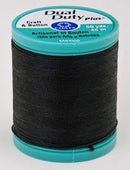 Dual Duty Plus Button and Carpet Thread 50yds 10wt  Black - S9200900