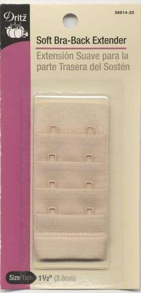 Bra Back Extender 1 1/2in 2-Hook Beige # 56614