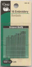Embroidery Needles Sizes 3/9 16 ct - 56E-3-9