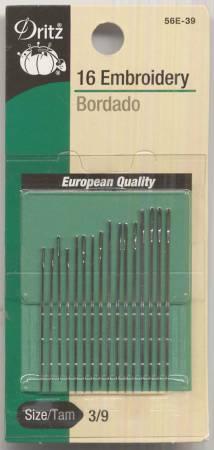 Embroidery Needles Sizes 3/9 16 ct - 56E-3-9