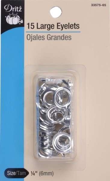 Eyelet Large Refill 1/4in 15ct Nickel 33575-65