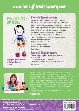 Daisy Dress Up Doll Pattern FF2649