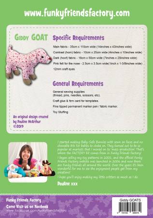 Giddy Goat Pattern - 13in Stuffed Soft Toy - FF2670
