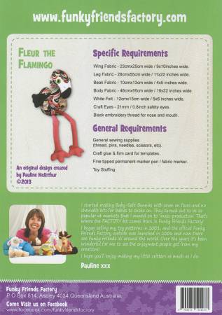 Fleur the Flamingo Pattern- 19in Stuffed Soft Toy - FF4033