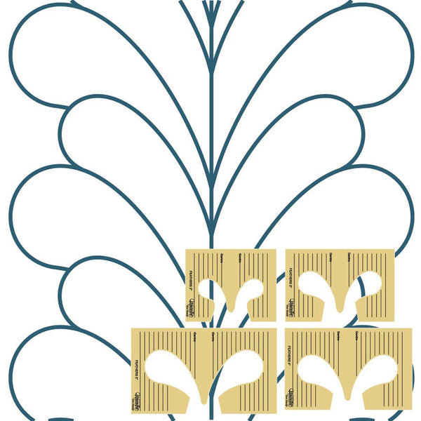 Feather Template Set Long Arm WT-FS4-LA