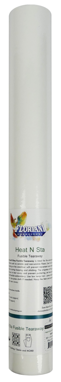 Floriani Heat N Sta Fusible Tearaway 20"x10yds FHS2010