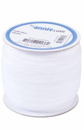 Fold-Over Elastic 3/4"-White SUP211-50-WI