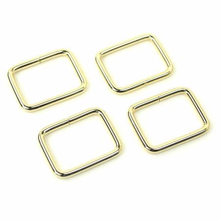 Four Rectangle Rings 1" Gold STS111GT