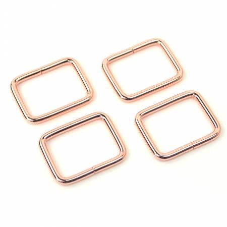 Four Rectangle Rings 1" Rose Gold STS111CT