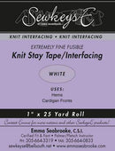Fusible Knit Stay Tape 1in Extremely Fine WHITE