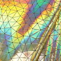 Geometric Iridescent Faux Leather - Gold - 18" x 54"