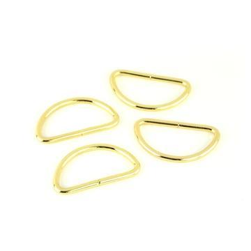 Gold D-Rings 1.5" 4pcs STS182G
