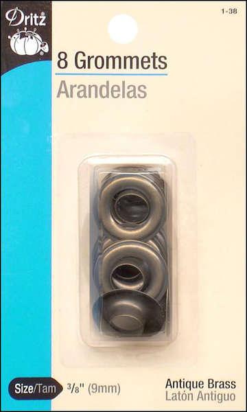 Grommet Antique Brass 3/8in 8ct 1-38