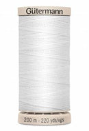 Hand Quilting Cotton Thread 200m/219yds White 738219-5709