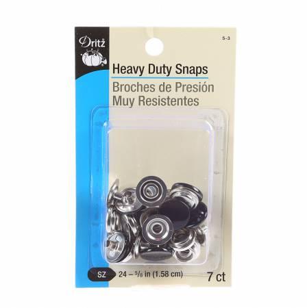 Heavy Duty Snaps 7ct Black 5-3
