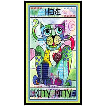 Here Kitty Kitty-25" Panel 2600-29957-X