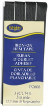 Iron-On Hem Tape Black 117608031