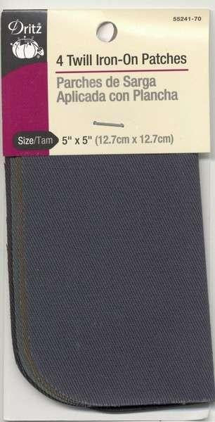 Iron on Patch Assortment Dark Colors 5in x 5in 4ct 55241-70