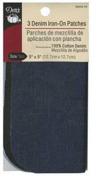 Iron on Patch Assortment Denims 5in x 5in 3ct 55243-70