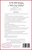 CD LOVE Wall Hanging & Table Top Display Machine Embroidery Design